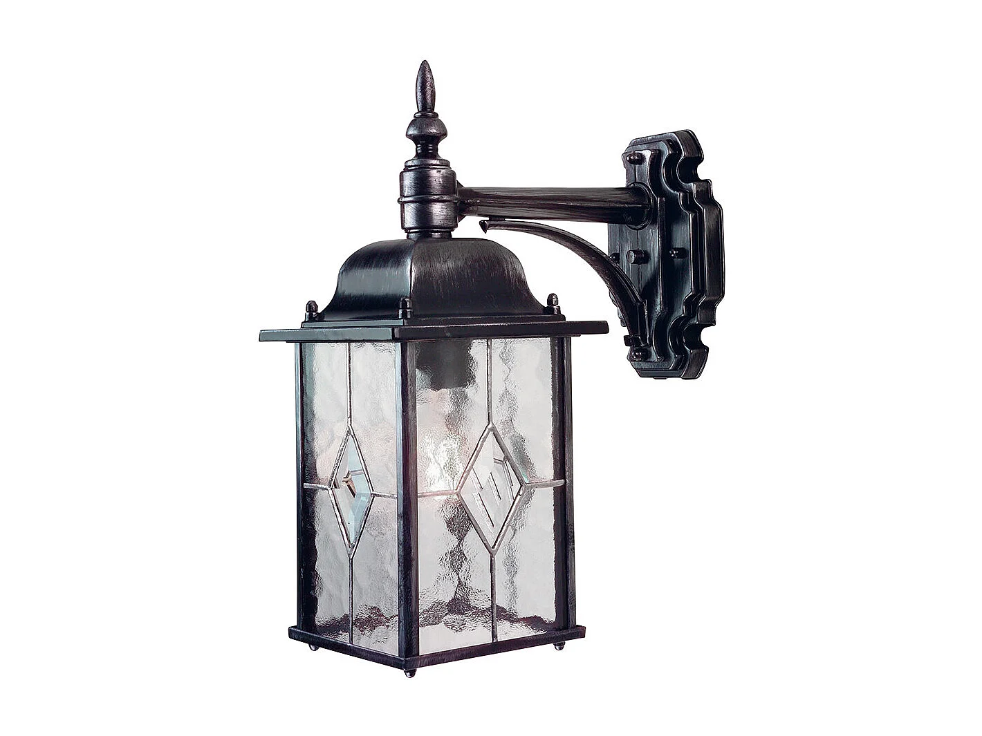 Elstead Wexford - Lanterna da Parete 1 Luce da Esterno Luce Nero Argento IP43, E27