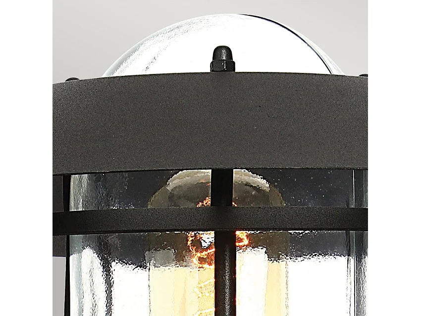 Elstead Helsingor - 1 Licht Außenwandlaterne Hellschwarz mit PIR-Bewegungssensor IP44, E27