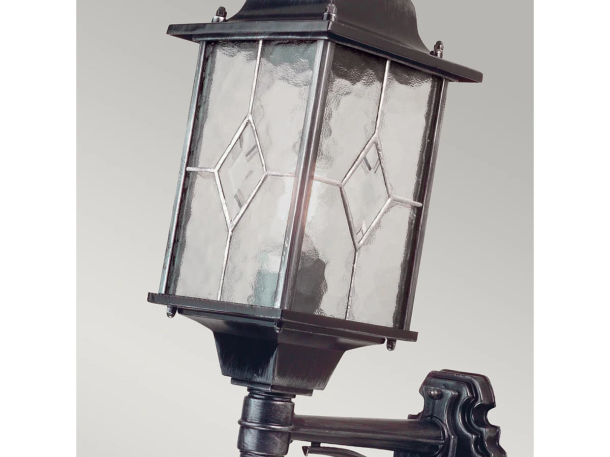 Elstead Wexford - Lanterna da Parete 1 Luce da Esterno Luce Nero Argento IP43, E27