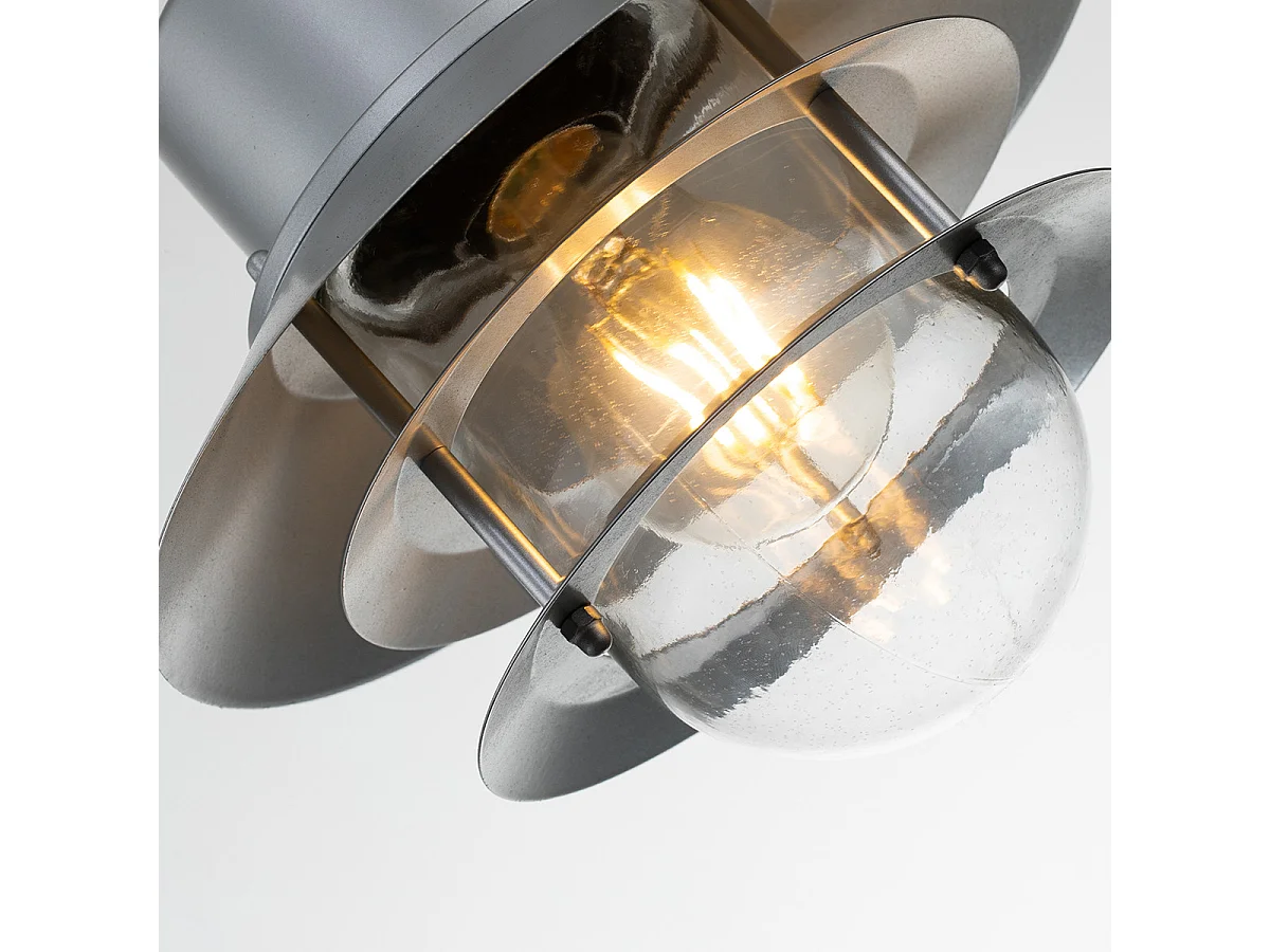 Elstead Copenhagen Außenkuppel-Wandleuchte Silber, IP44