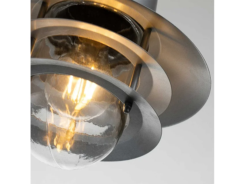 Elstead Copenhagen Außenkuppel-Wandleuchte Silber, IP44