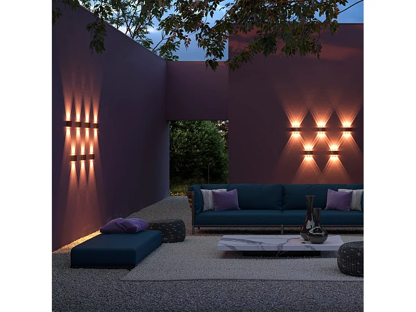 Maytoni Strato Outdoor oben unten Wandleuchte Weiß, IP54, 3000K