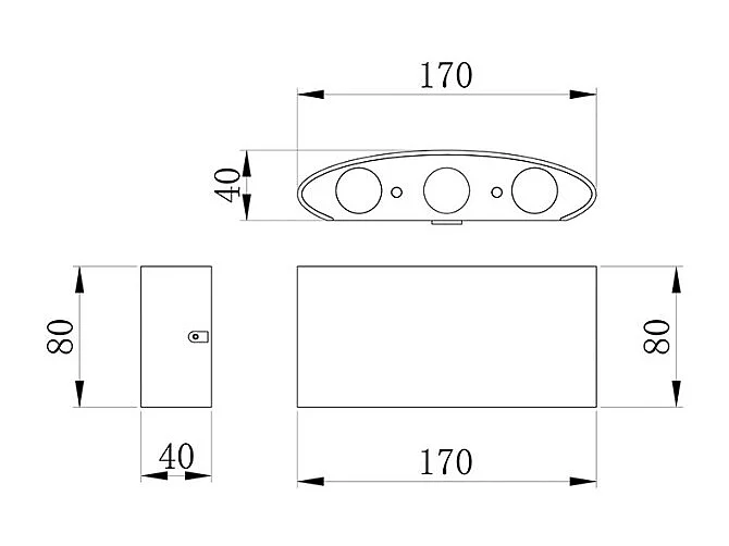 Maytoni Strato Outdoor oben unten Wandleuchte Weiß, IP54, 3000K