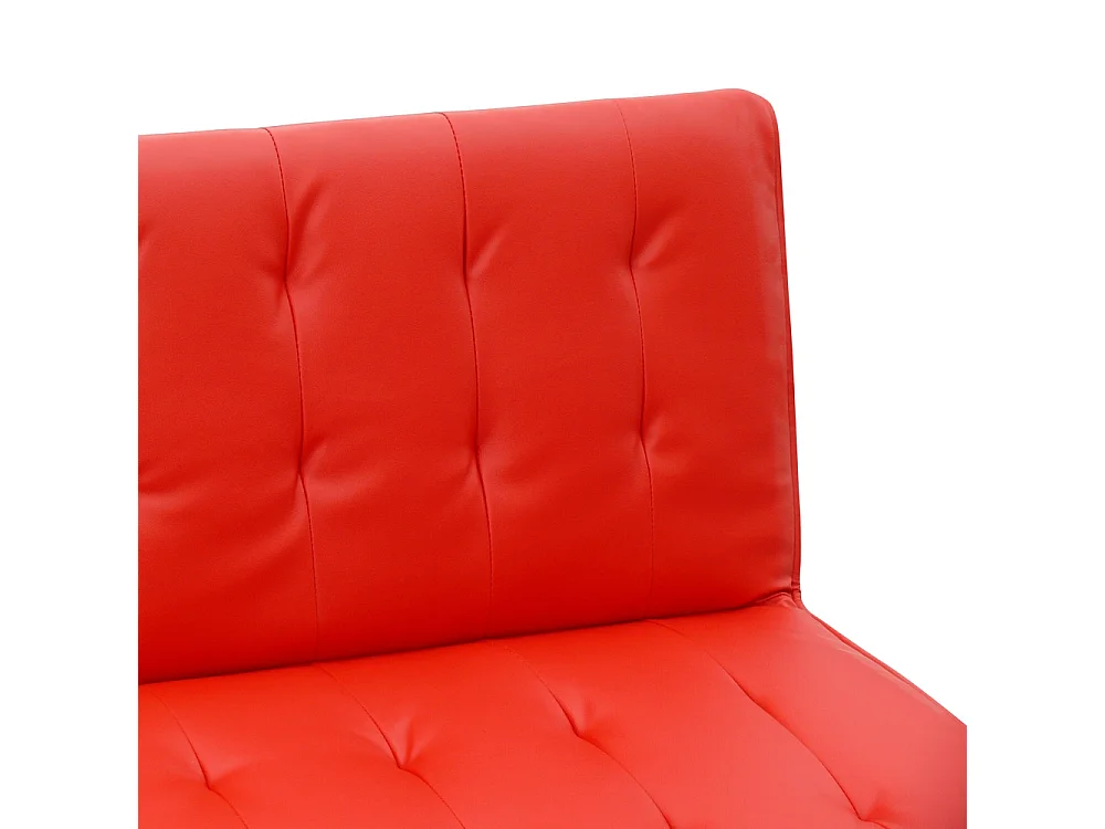 Divano letto 3 posti similpelle Zaffiro per casa e locali pubblici pronto letto - Rosso