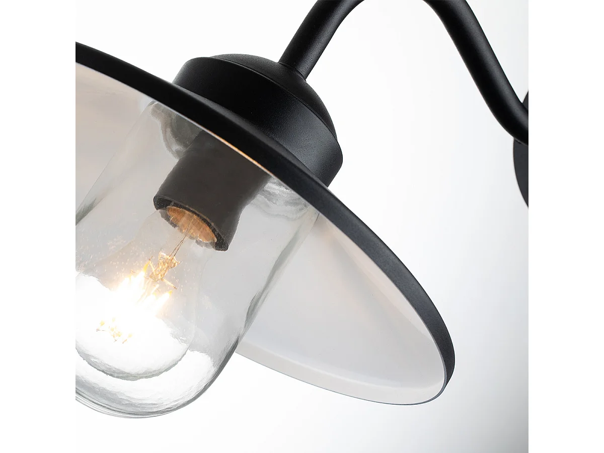 Elstead Klampenborg Außenkuppel-Wandleuchte Schwarz, IP44