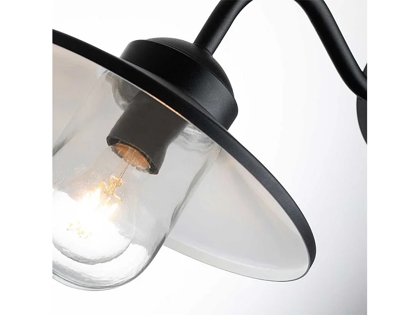 Elstead Klampenborg Außenkuppel-Wandleuchte Schwarz, IP44