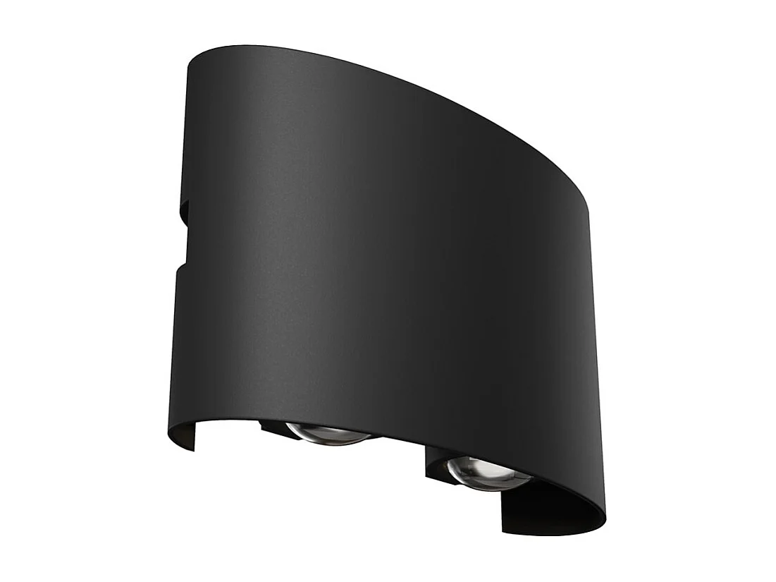 Maytoni Strato Outdoor oben unten Wandleuchte Schwarz, IP54, 3000K