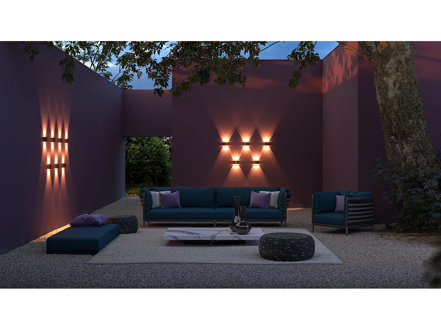 Maytoni Strato Lampada da parete per esterni Up Down Nera, IP54, 3000K