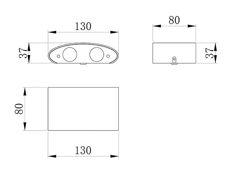 Maytoni Strato Lampada da parete per esterni Up Down Nera, IP54, 3000K