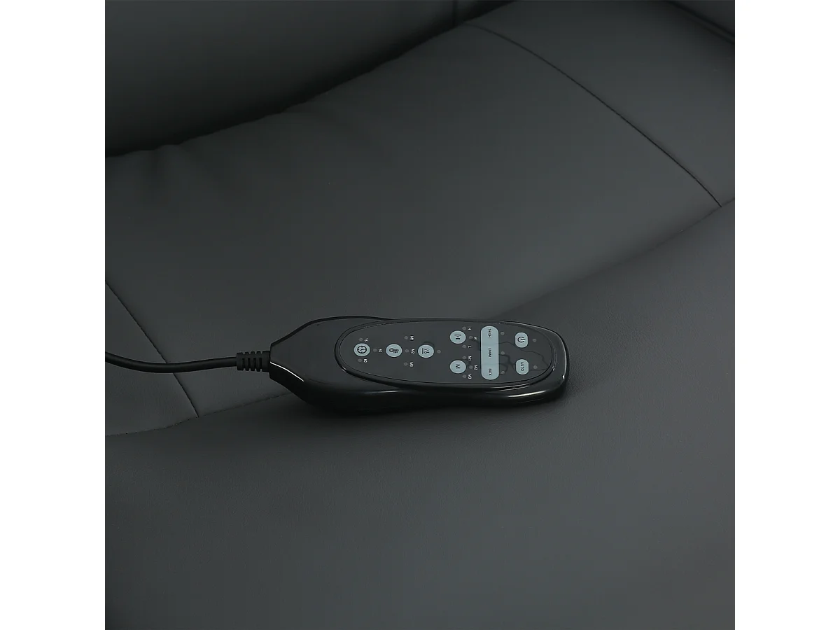 Sessel mit ergonomischer Massage und Heizung und Fußstütze Myron - Grau