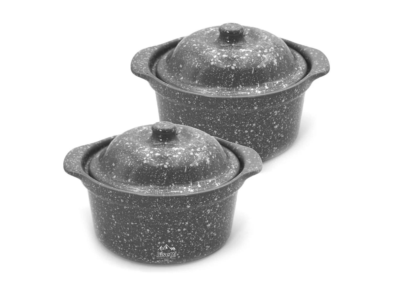 Set de 2 cocottes antiadhésives en céramique stoneware Pierre Gourmet