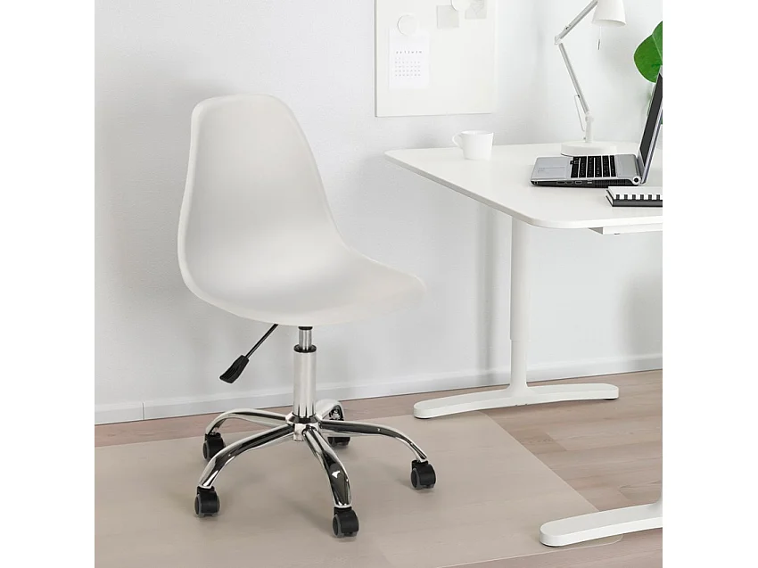 Höhenverstellbarer Drehstuhl Bürostuhl Büro Rollen Design Wooden Roll Light