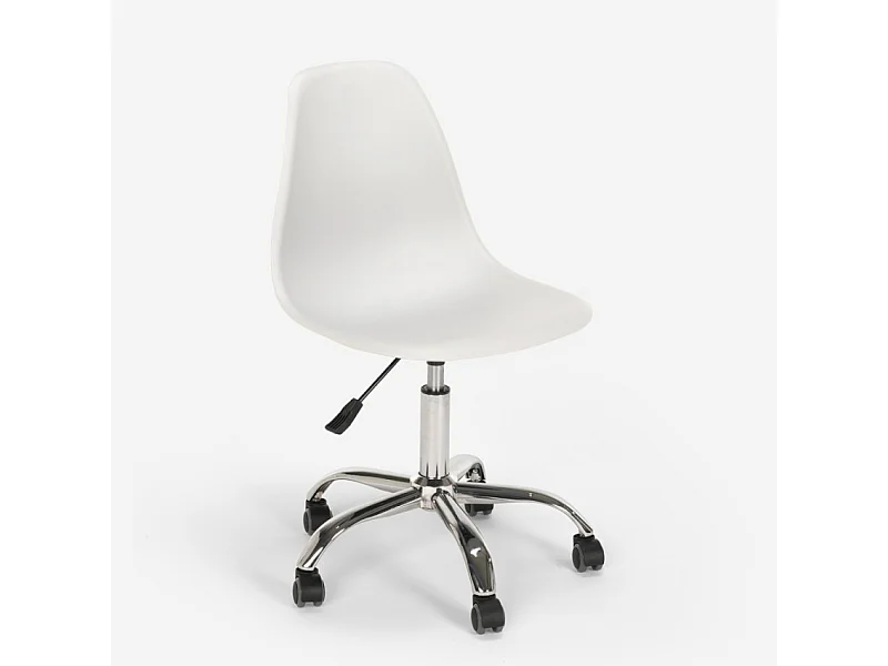 Silla giratoria altura regulable oficina ruedas diseño Wooden Roll Light