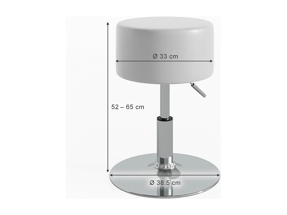 Tabouret blanc 33.5x33.5x67 design