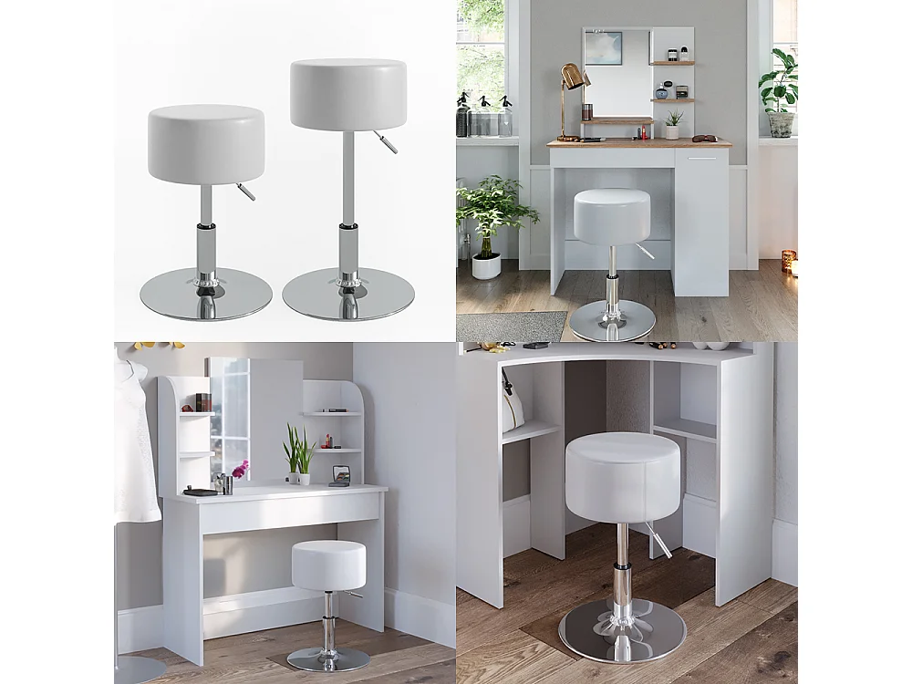 Tabouret blanc 33.5x33.5x67 design
