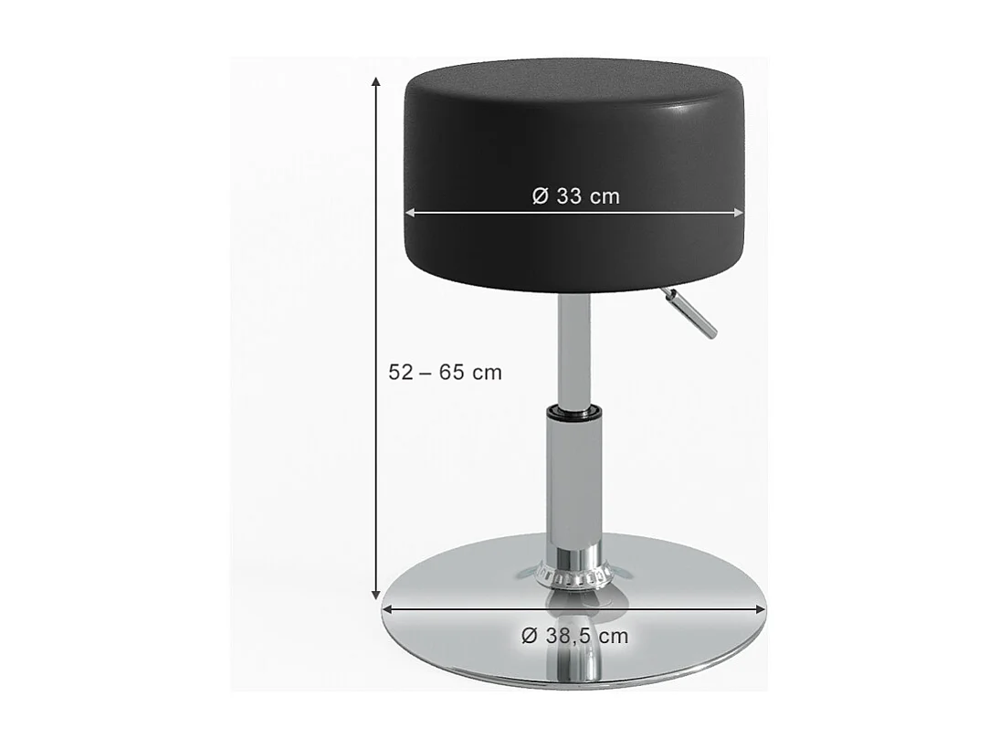 Tabouret noir 33.5x33.5x67 design