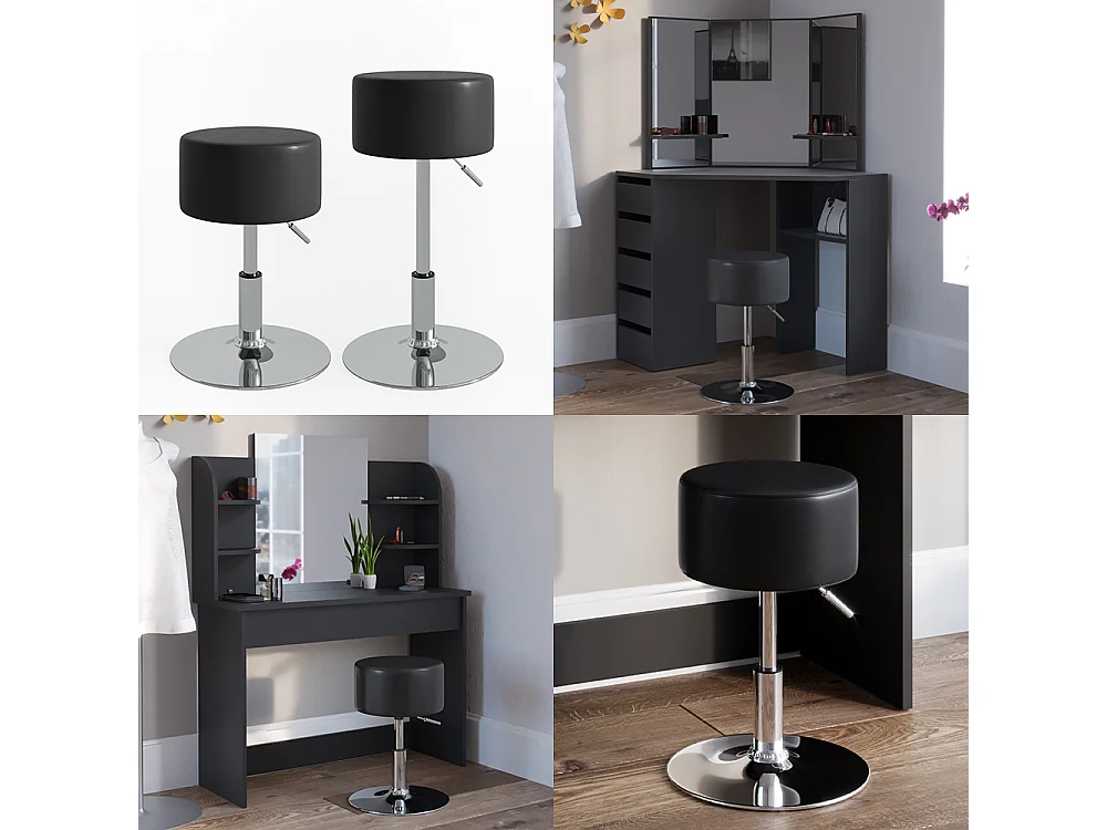 Tabouret noir 33.5x33.5x67 design