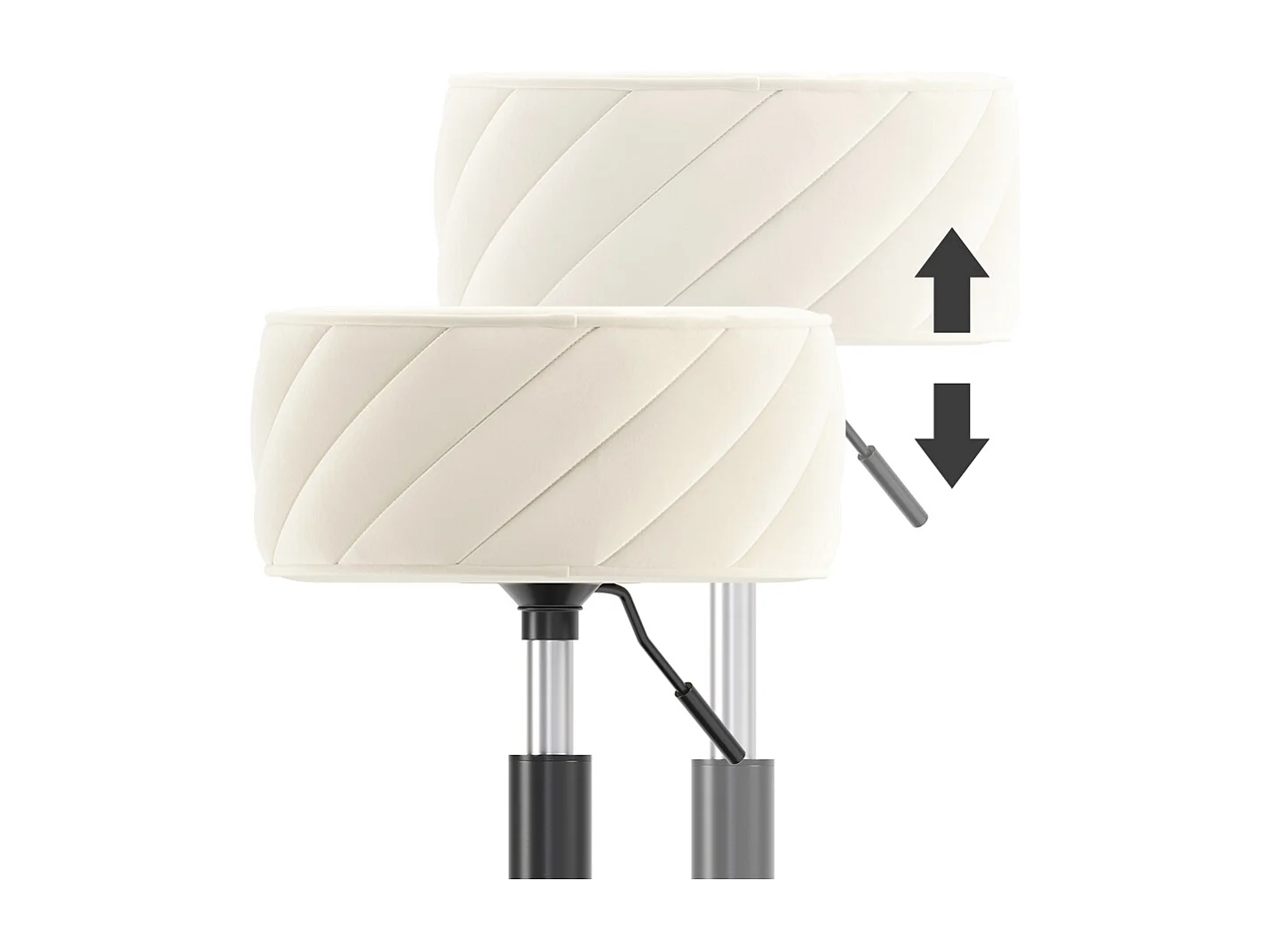 Tabouret beige 35x38.5x50.5 cherio