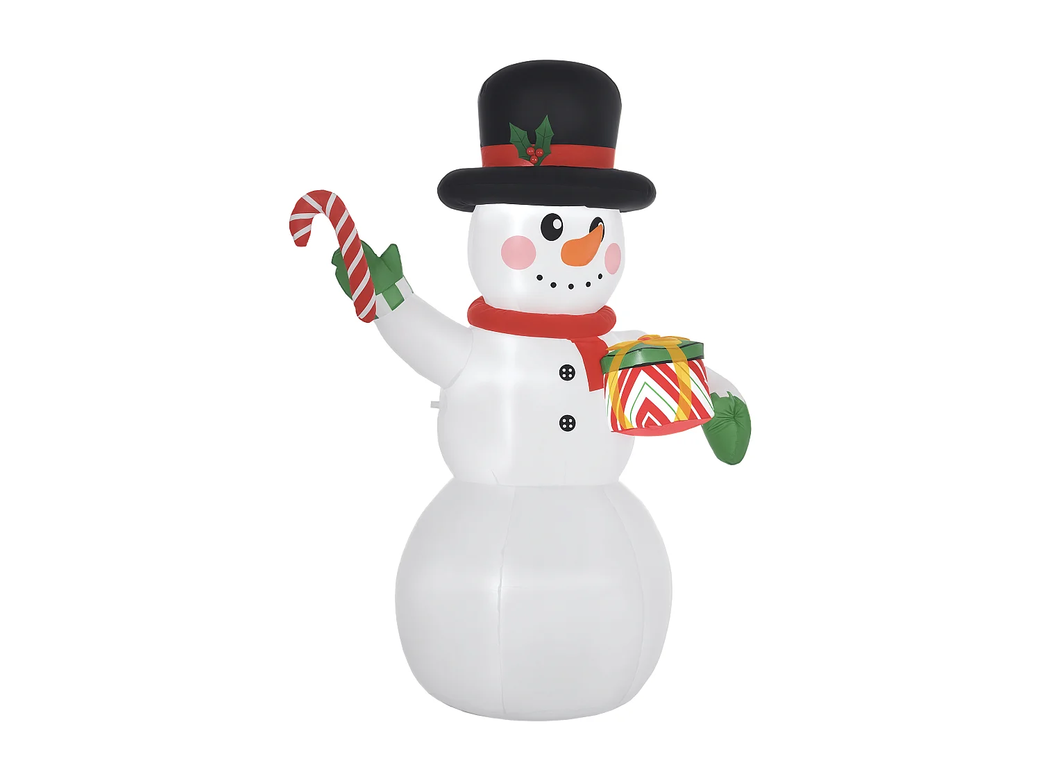 Bonhomme de neige gonflable de Noël 180 cm avec lumières LED, résistant aux intempéries IP44