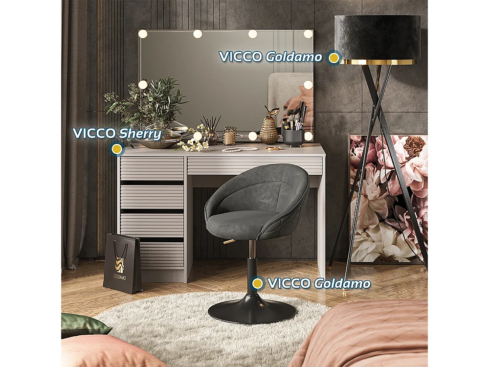 Tabouret anthracite 45x45x79 goldamo