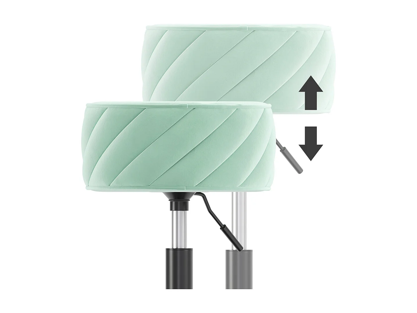 Tabouret vert menthe 35x38.5x50.5 cherio