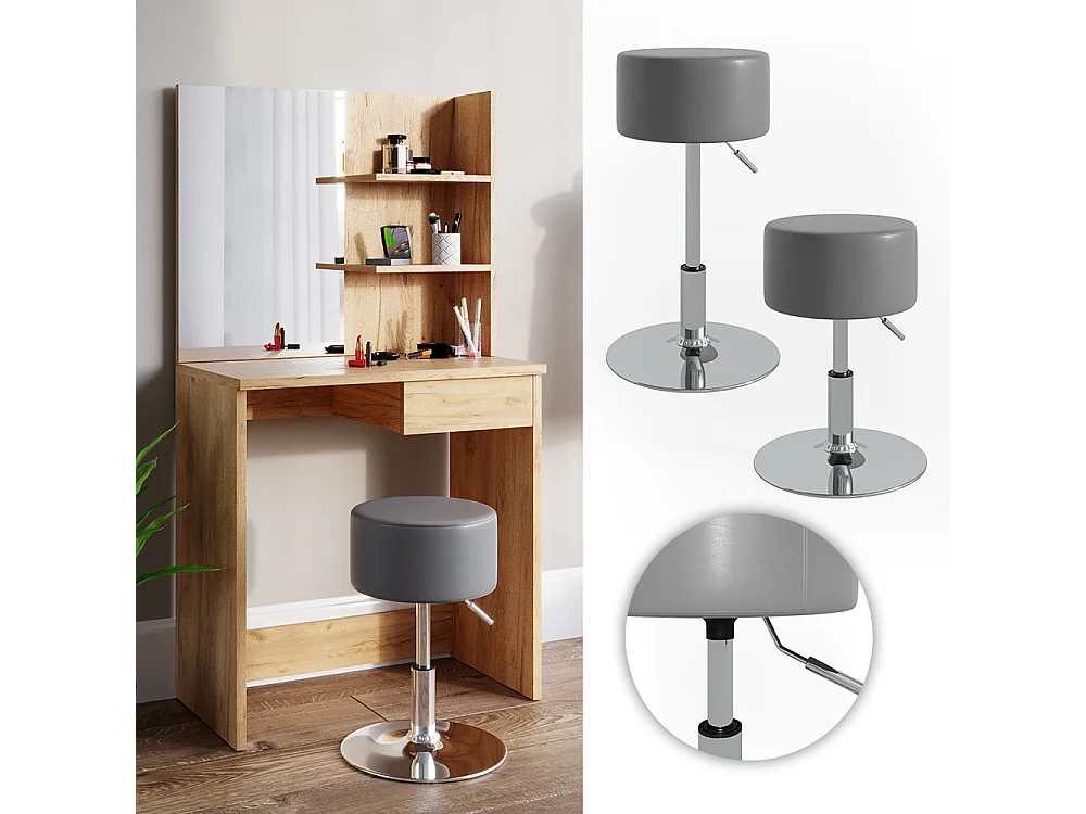 Hocker grau 33.5x33.5x67 design