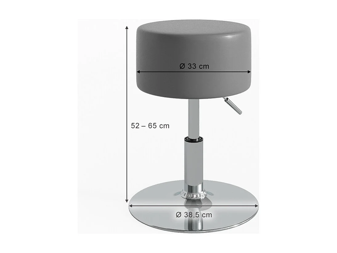 Hocker grau 33.5x33.5x67 design