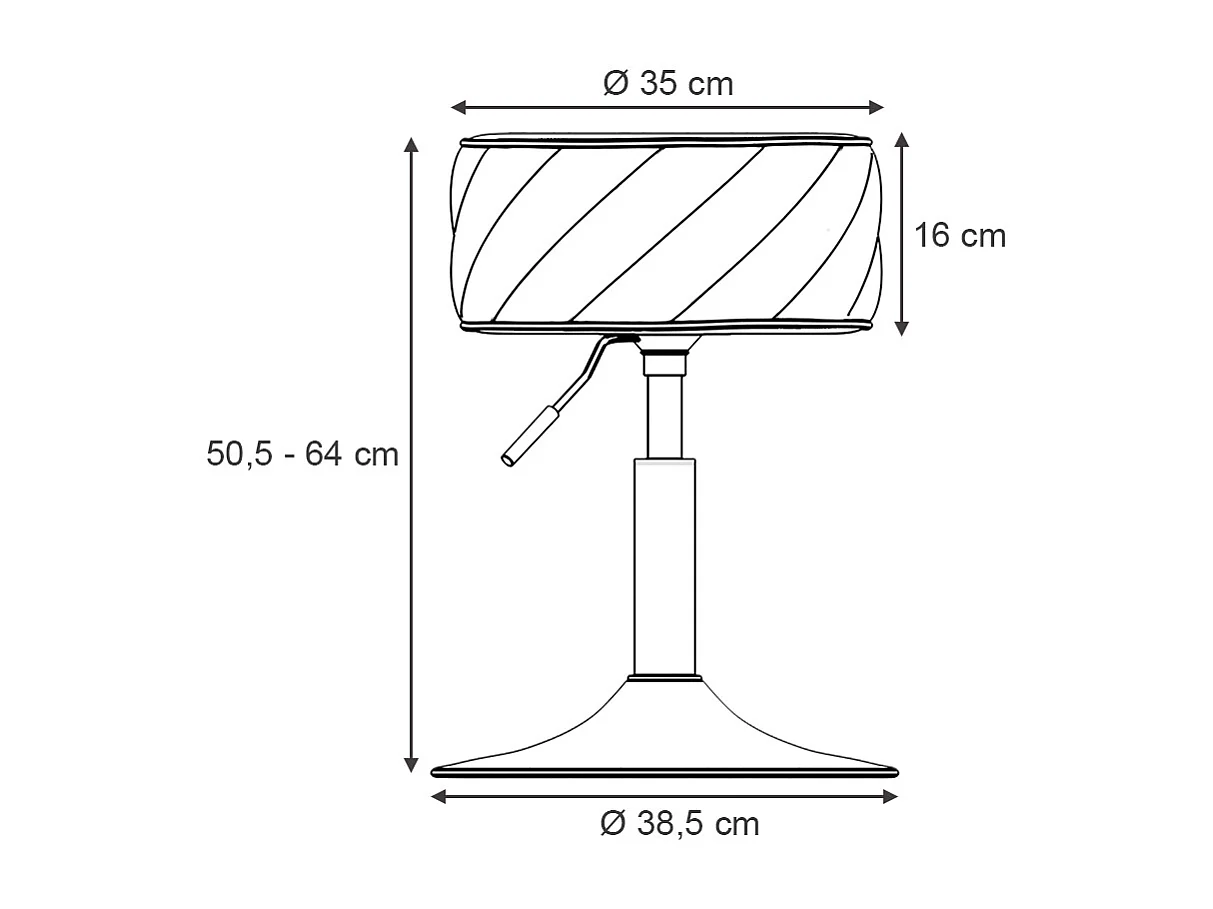 Tabouret vert 35x38.5x50.5 cherio