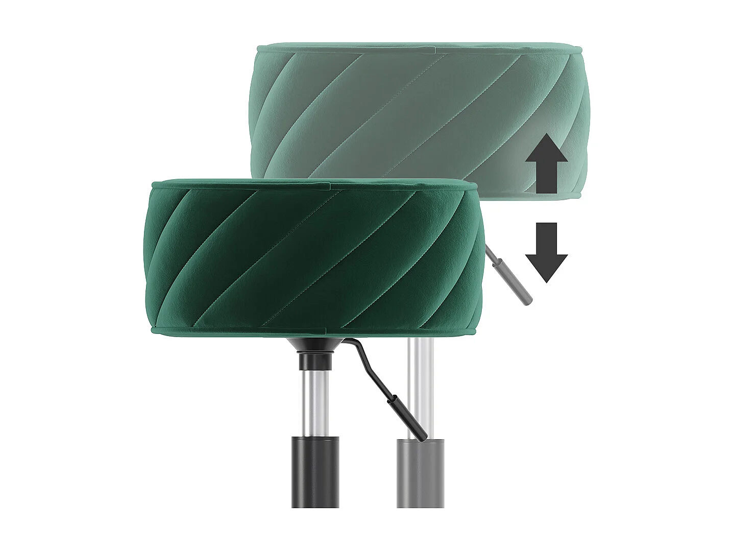 Tabouret vert 35x38.5x50.5 cherio