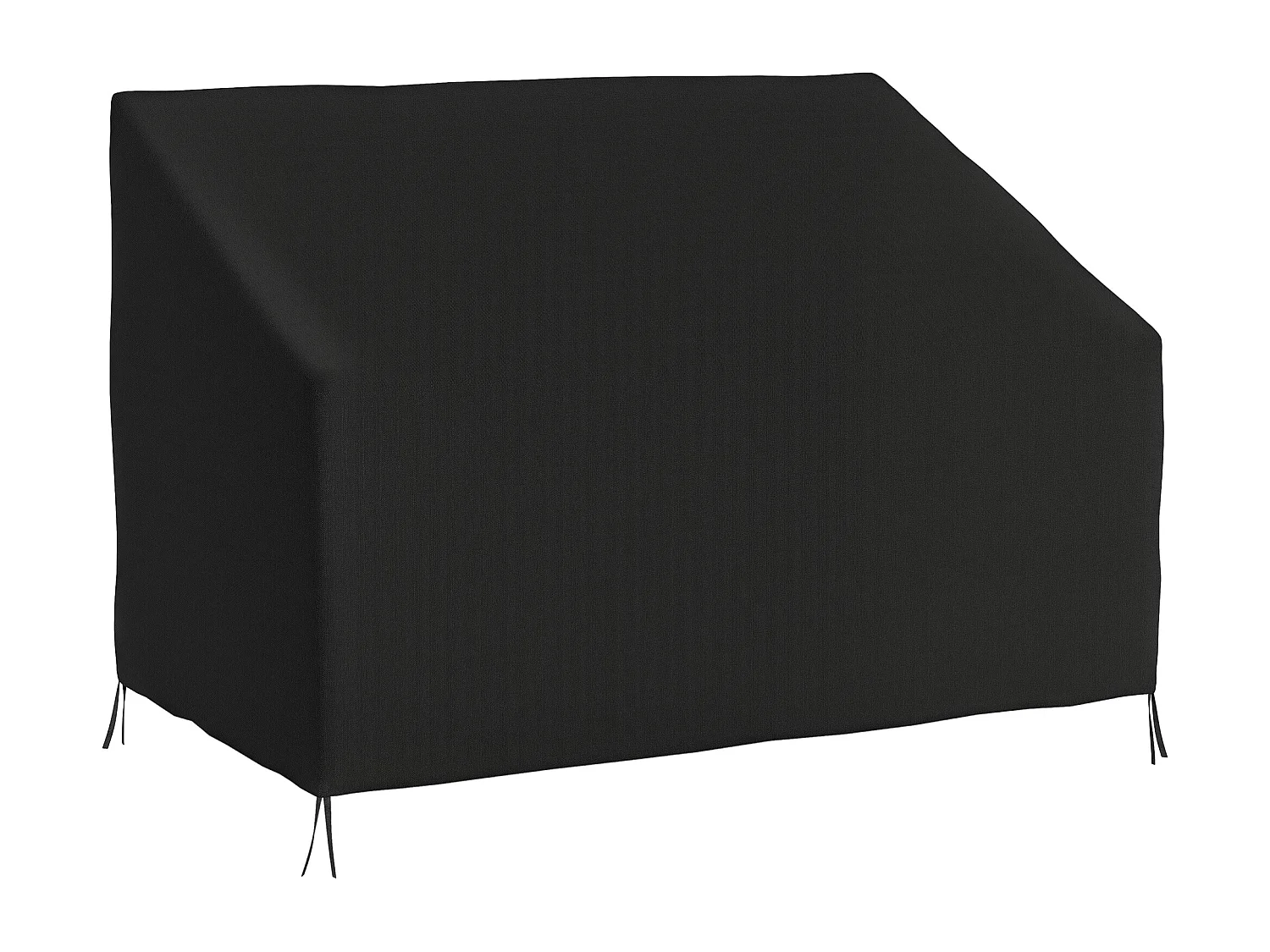 Housse de protection mobilier de jardin bâche étanche 140L x 84l x 56/94H cm oxford haute densité 600D noir