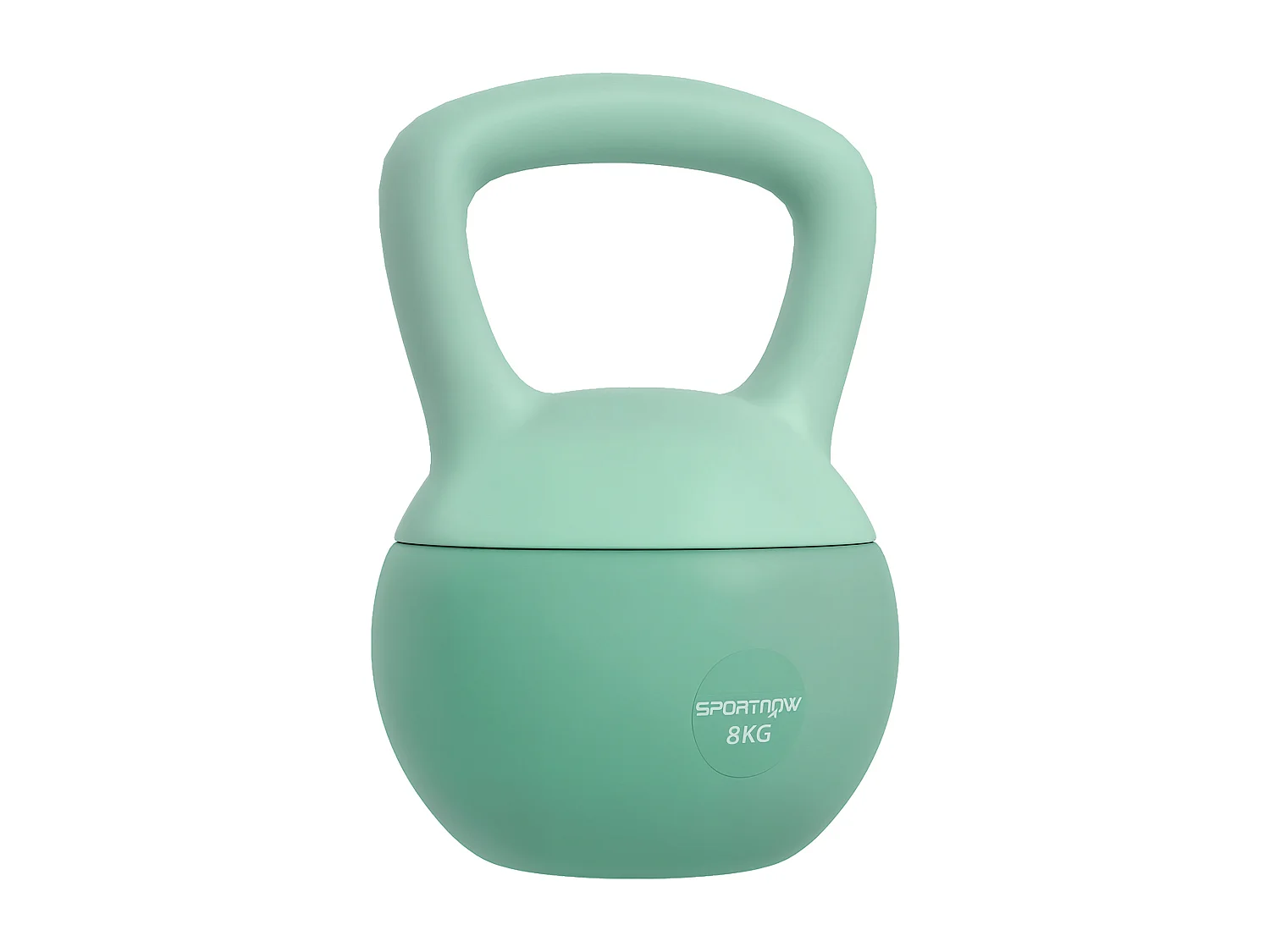 Kettlebell 8kg - haltère avec poignée antidérapante pour fitness musculation cardio, vert