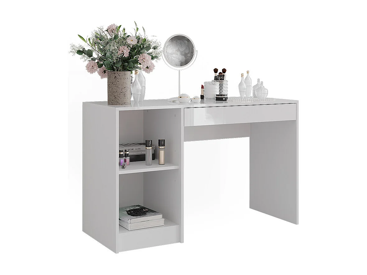 Coiffeuse blanc/blanc brillant 119.8x50.1x76 sherry