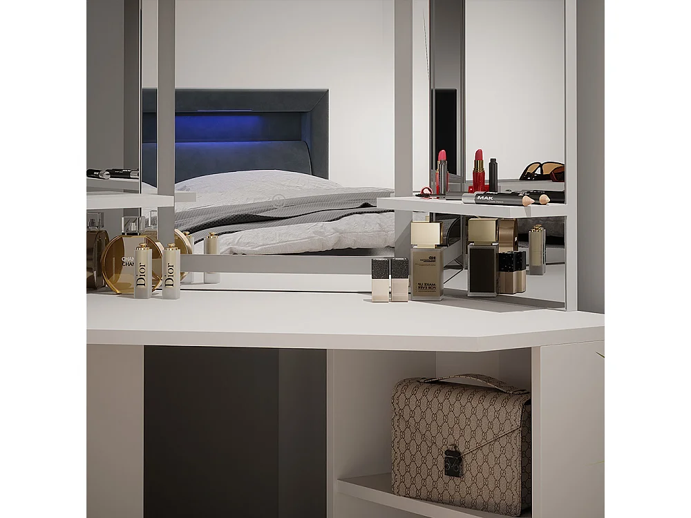 Coiffeuse blanc 110x54x141.5 arielle