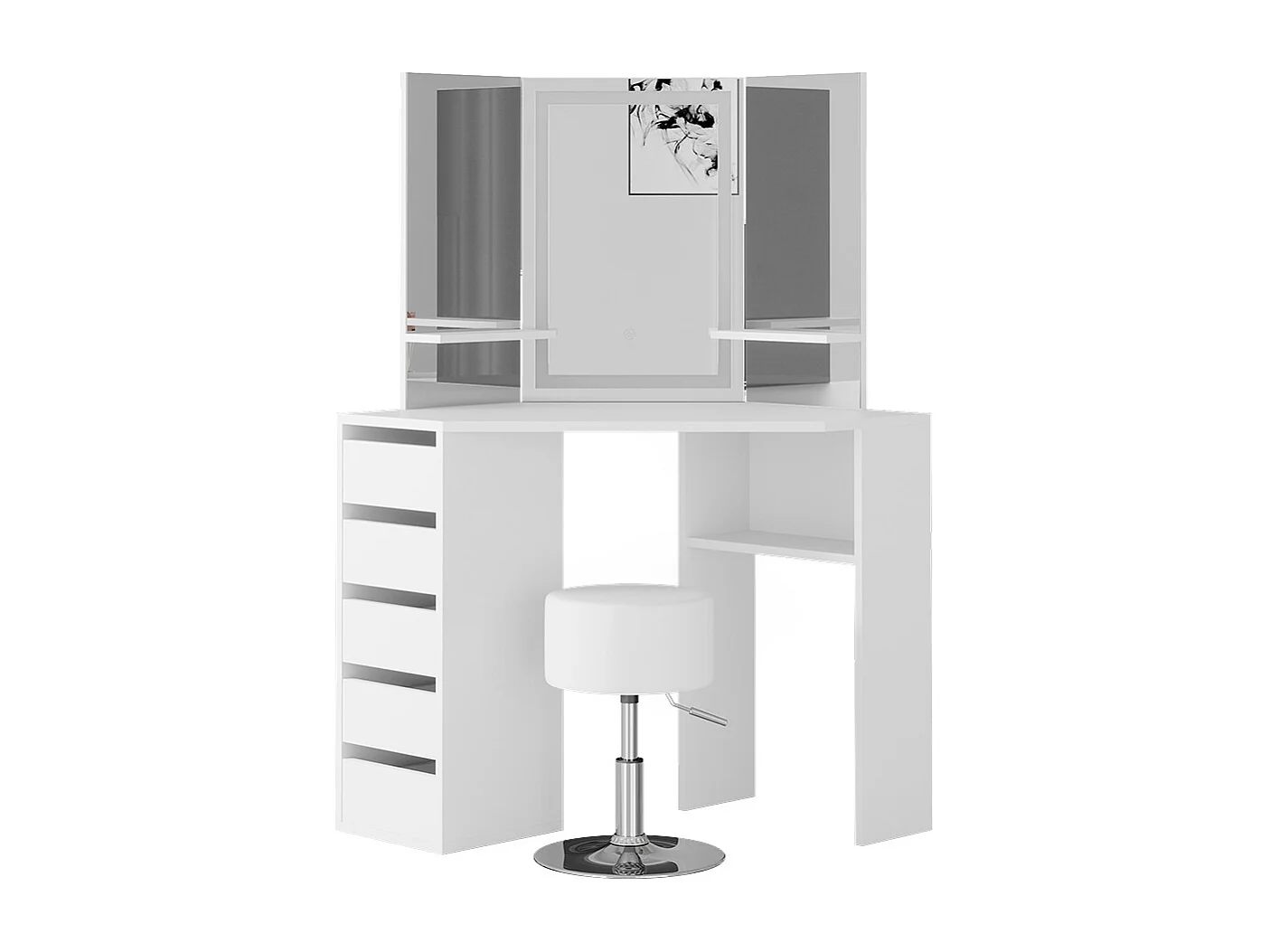 Coiffeuse blanc 110x54x141.5 arielle