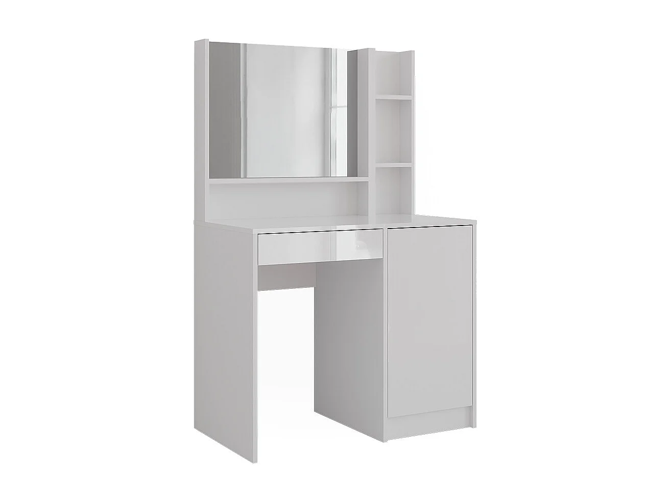 Kaptafel wit/wit hoogglans 89.8x50.1x76 sherry