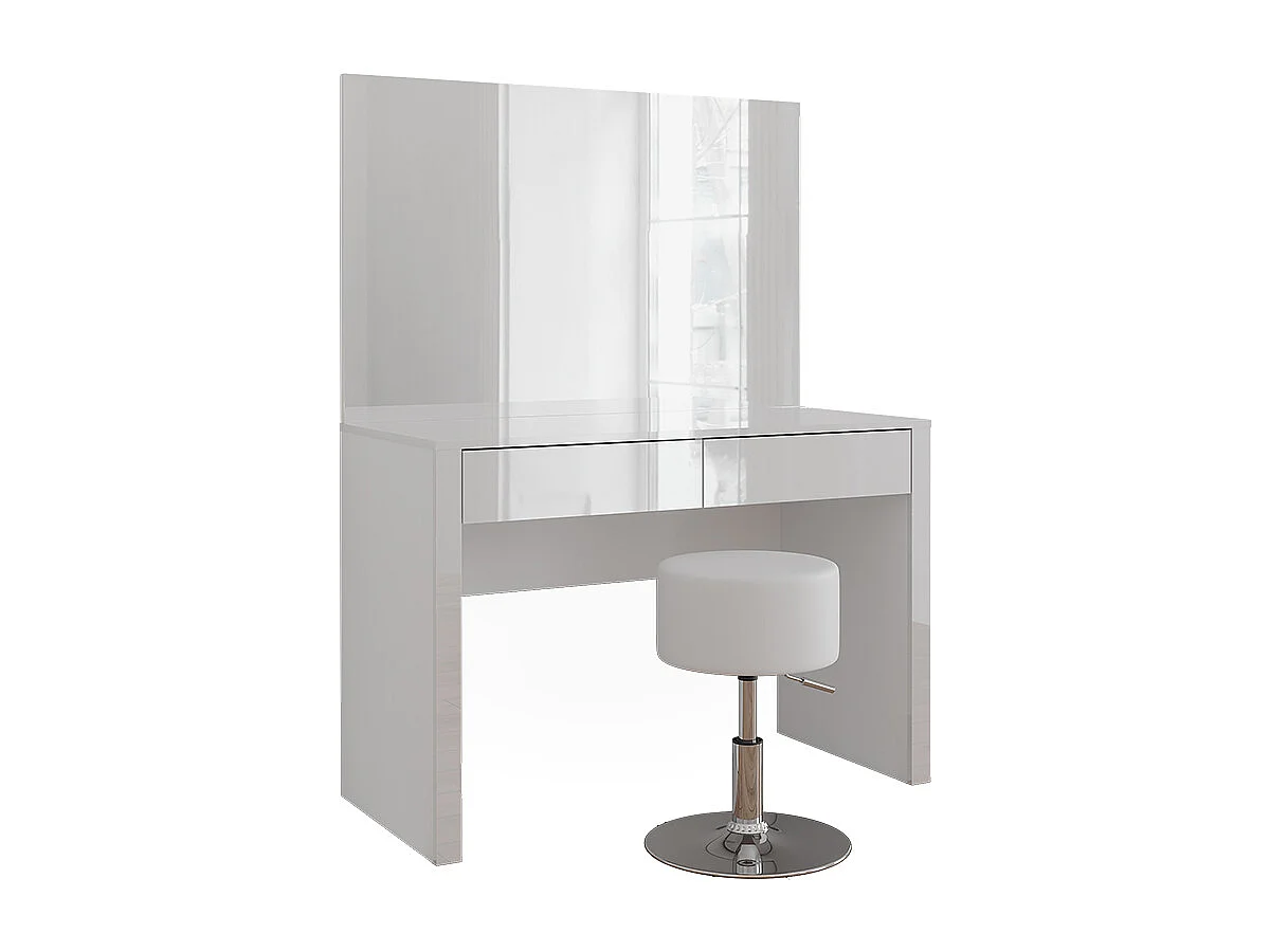 Dressing table white high gloss / white 110x50x75.5 annabelle