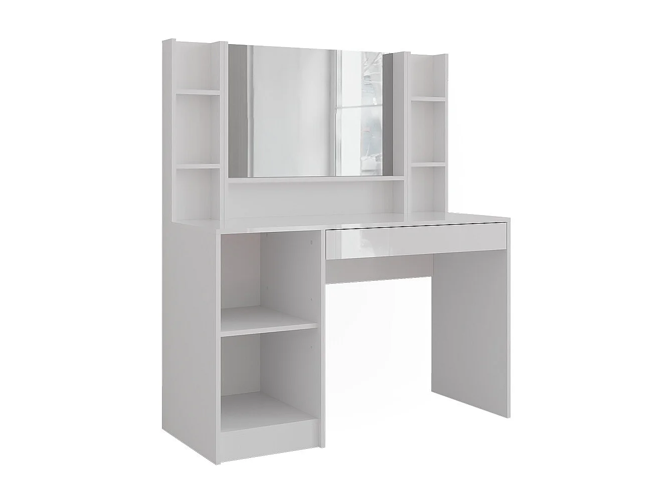 Kaptafel wit/wit hoogglans 119.8x50.1x76 sherry