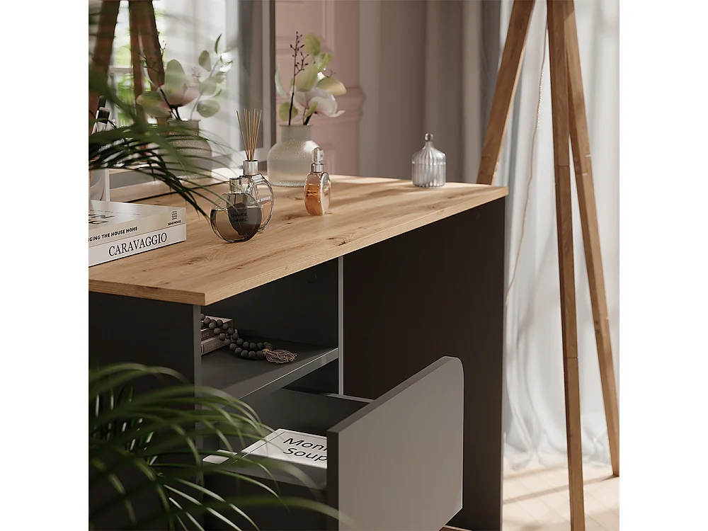 Tocador antracita/artisan 110x55x75 karen