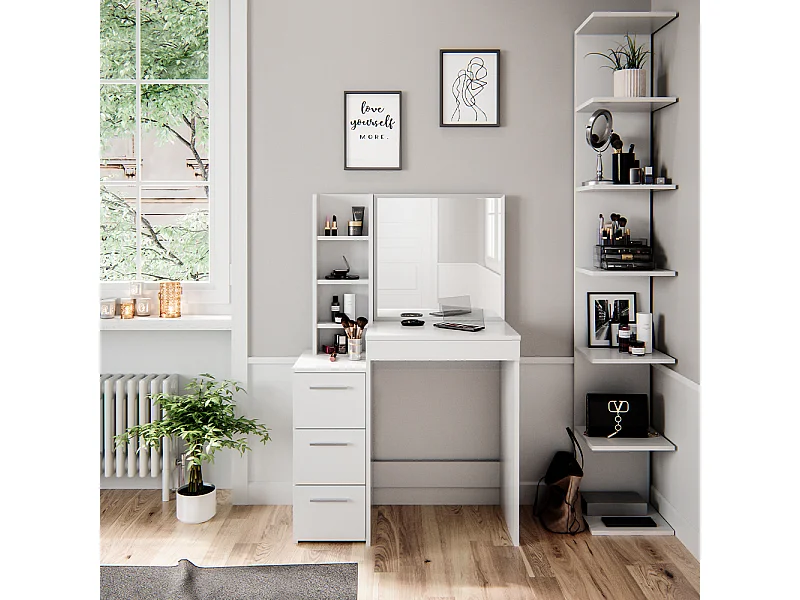 Tocador blanco 80x40x127.4 meryl