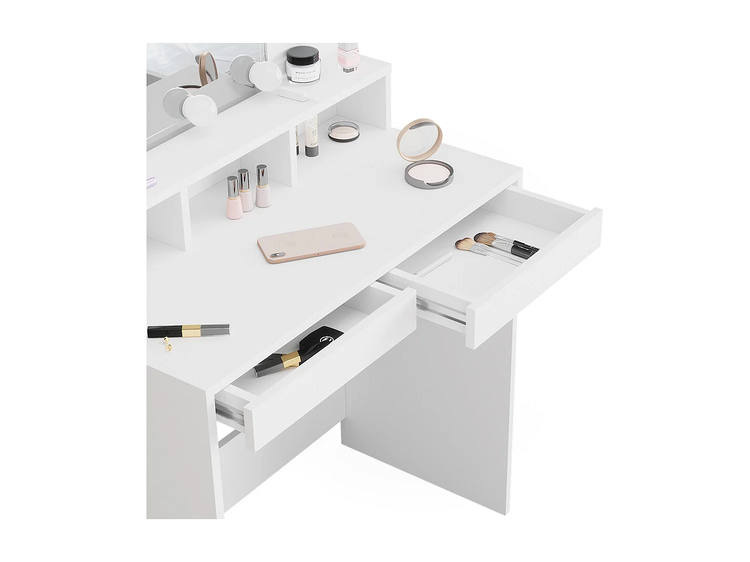 Coiffeuse blanc 80x40x139.6 ania