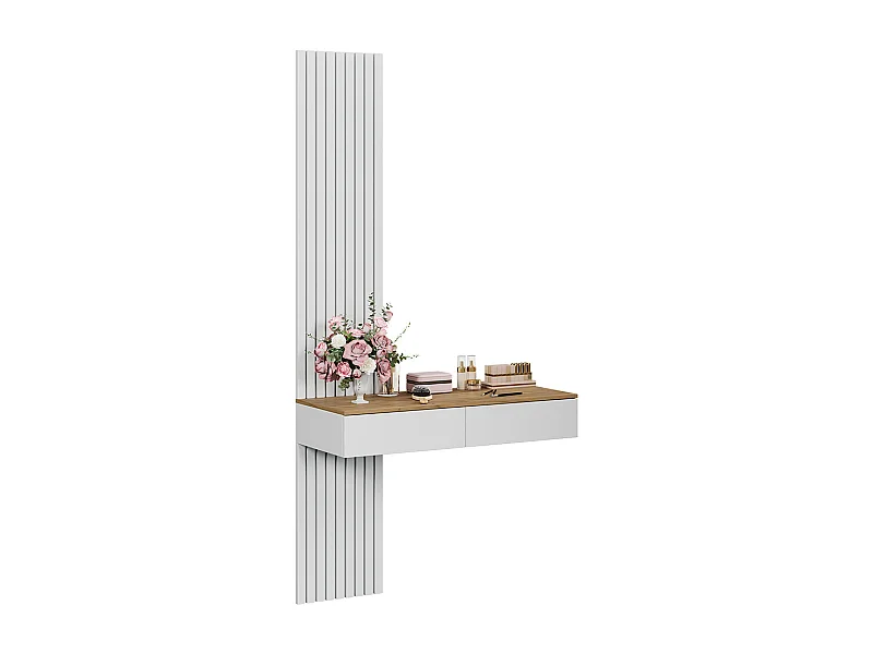 Mesa de maquillaje blanco/roble 100x40x205 melina