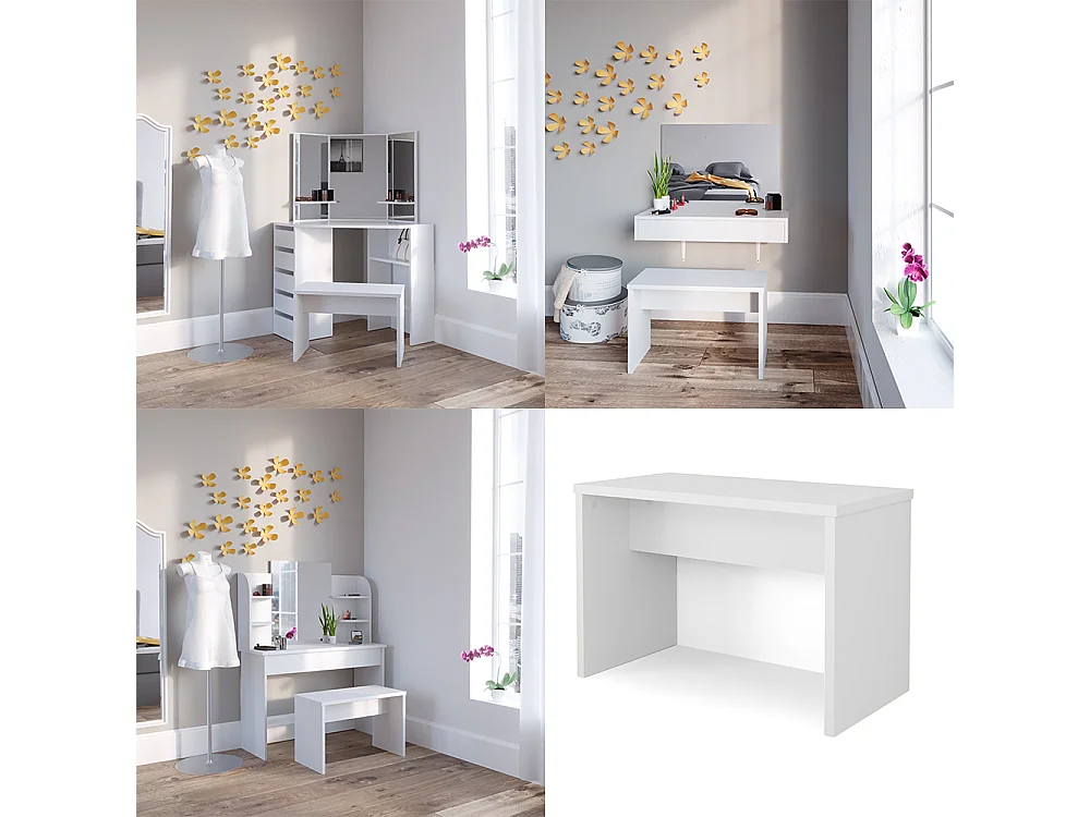 Banqueta blanco 70x35x45.5