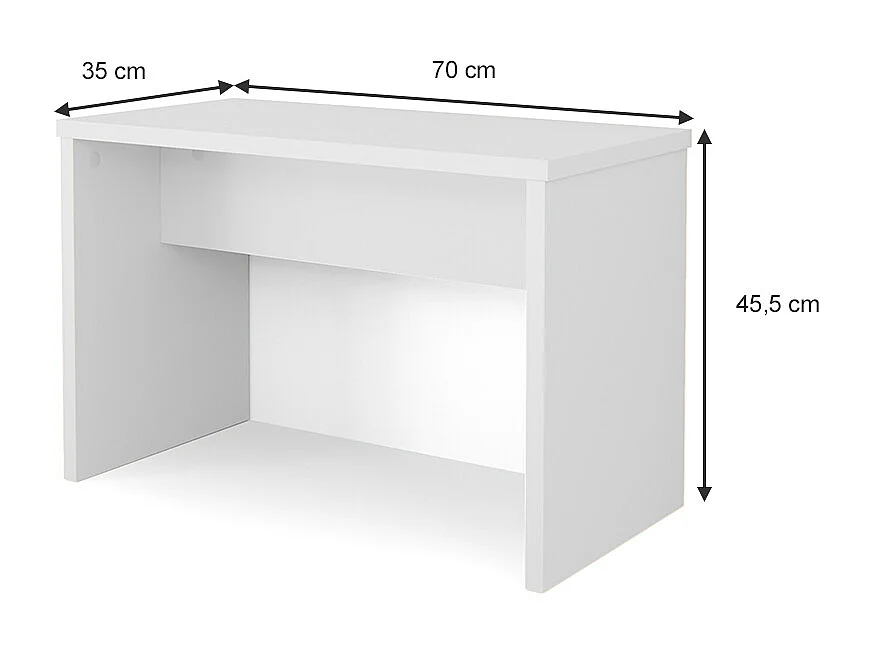 Banqueta blanco 70x35x45.5