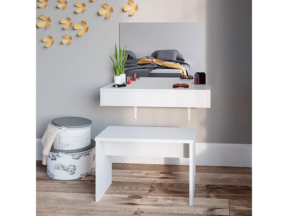 Banqueta blanco 70x35x45.5