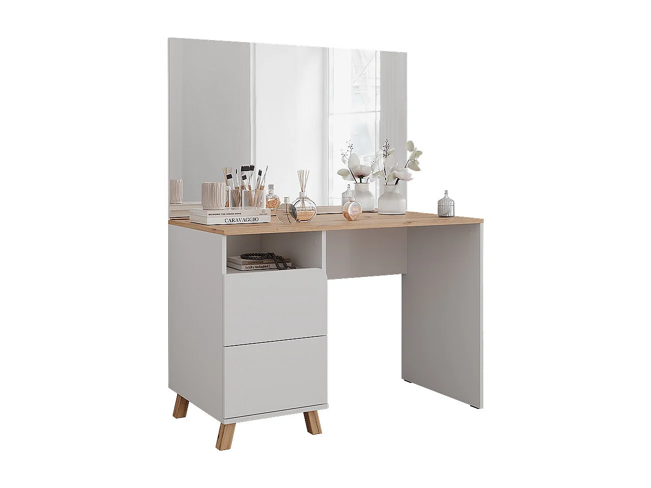 Vanity table white/artisan 110x55x75 karen
