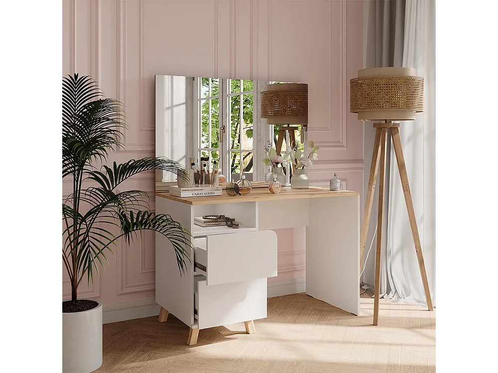 Vanity table white/artisan 110x55x75 karen