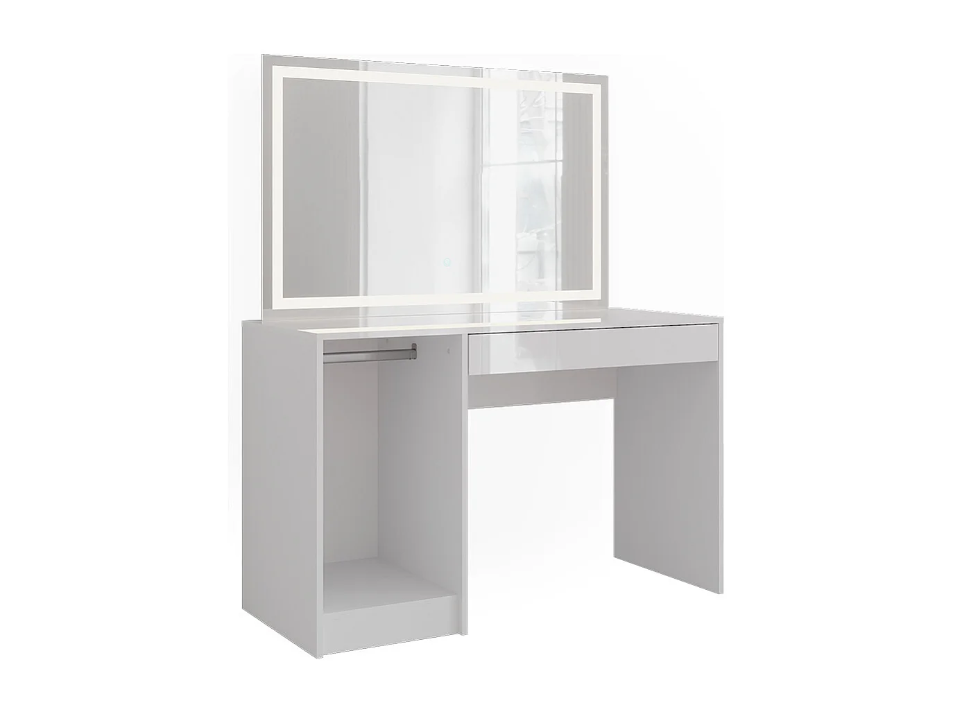 Coiffeuse blanc/blanc brillant 119.8x50.1x76 sherry