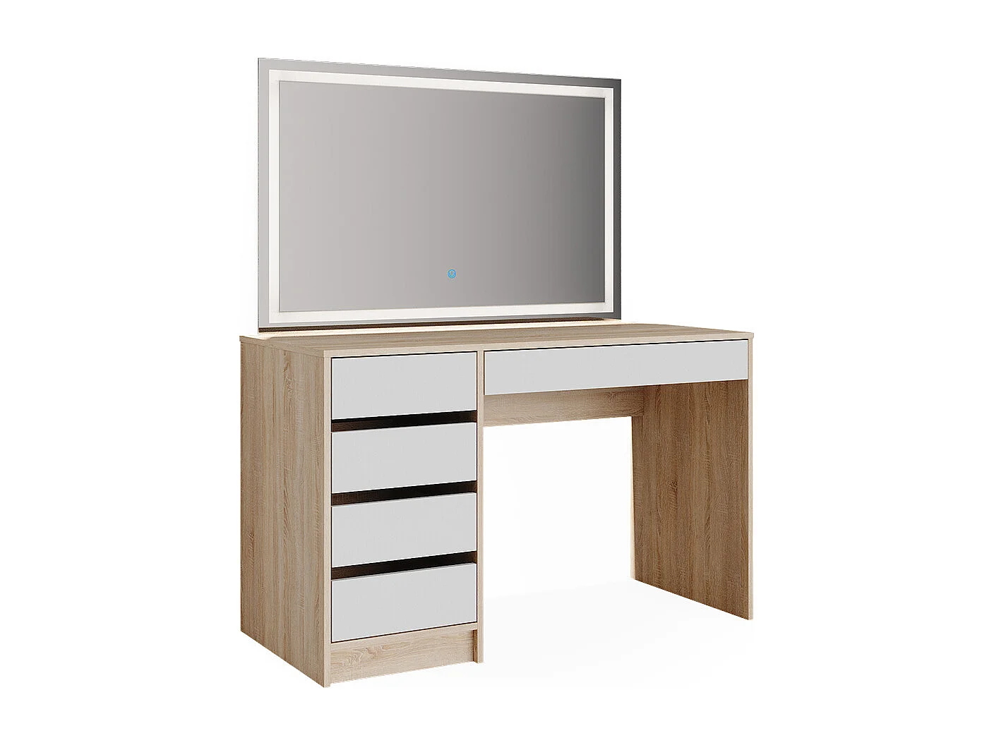 Coiffeuse blanc/sonoma 120x55x75 sherry