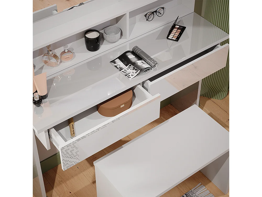 Tocador blanco 120x40x83.5 azur