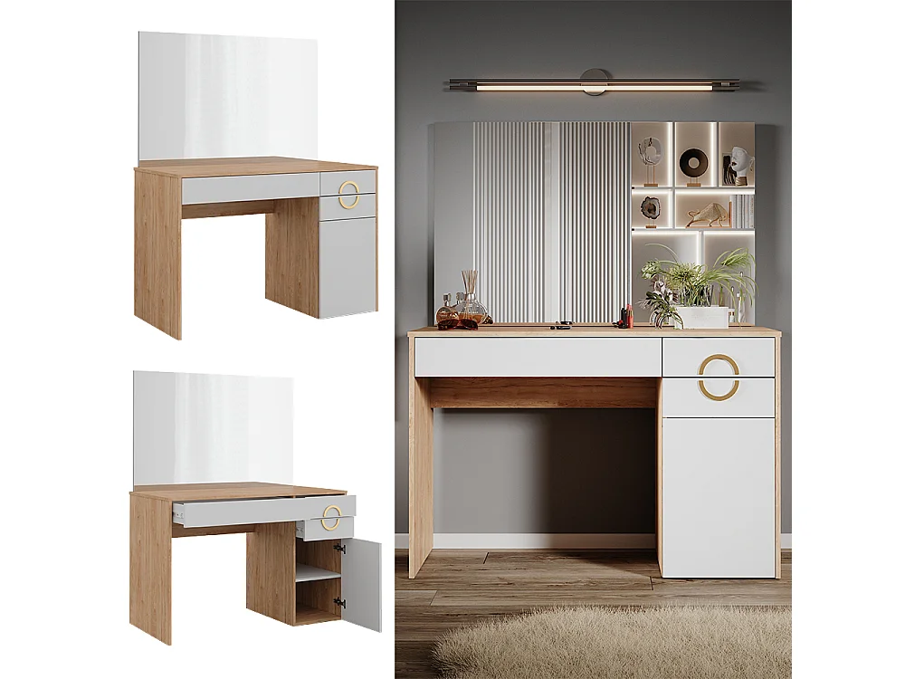 Tocador rockford hickory natural 115x55x76.4 adela